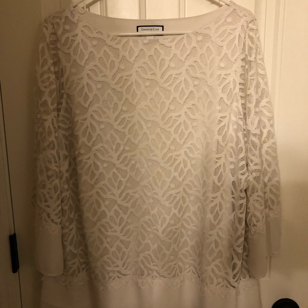 Charter Club lace top 1x